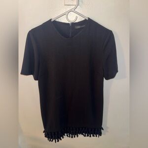 Zara Black Fringe dress